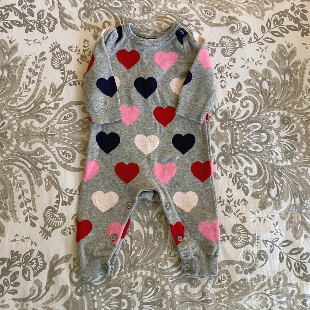Baby Gap heart one piece 3-6 months